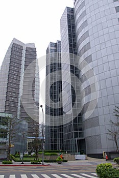 Glass curtain wall buildings