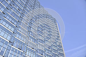 Glass curtain wall of modern architecture