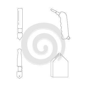 glass cutter icon vector