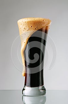 Glass of dark beer