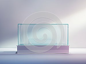 Glass Display Box on Pedestal
