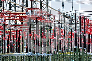 Glass dividers at a substation