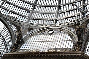 Glass dome of Galleria Umberto I, Naples, Italy