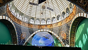 Glass dome interior in the Cosmonautics and Aviation Centre