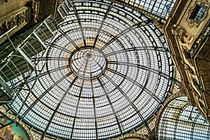 Glass dome Milano closeup details.