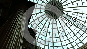 Glass dome roof and elevator