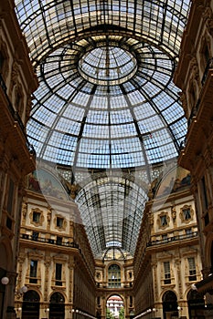 Glass dome in the Victor Emmanuel II Gallery in Milan