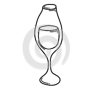 Glass Doodle vector icon. Drawing sketch illustration hand drawn cartoon line eps10