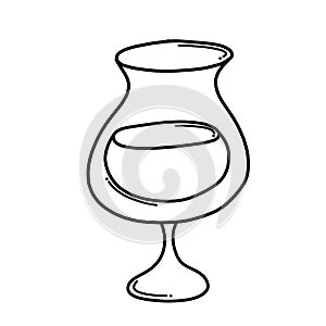 Glass Doodle vector icon. Drawing sketch illustration hand drawn cartoon line eps10