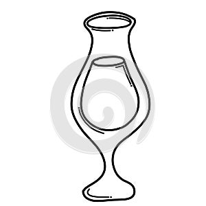 Glass Doodle vector icon. Drawing sketch illustration hand drawn cartoon line eps10