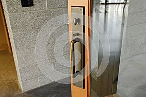 Glass Door With Brass Handle