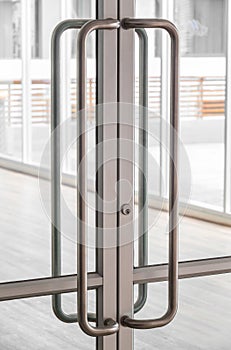 Glass door handle