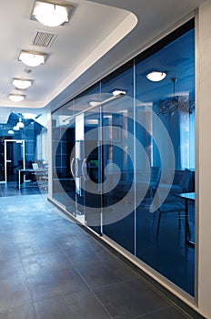 Glass doors in the new office
