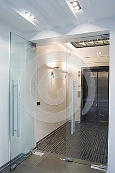 Glass doors in the new office