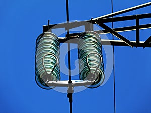 Glass Electrical Isolators and Powerlines