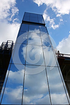 Glass elevator