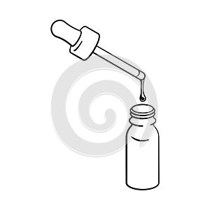 Glass Eye Dropper Bottle Vector