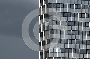 Glass facade design of a modern building
