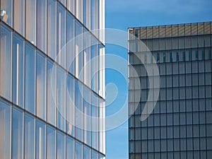 Glass facades, facades of glass photo