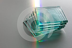 Glass factory produces clear glass