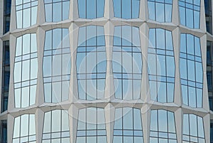 Glass fasade of office building in Moscow