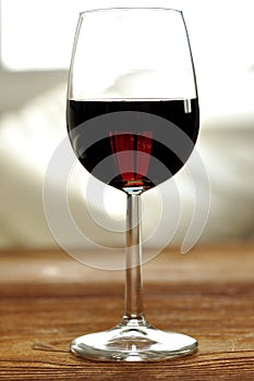 Glass of fine italian red wine