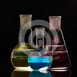 Flask with a chemical reagent photo