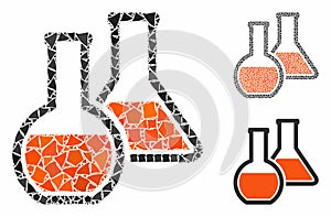 Glass flasks Composition Icon of Rugged Elements