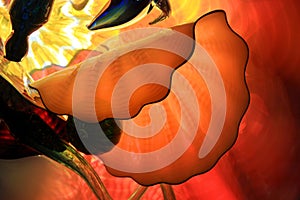 Glass flower ceiling