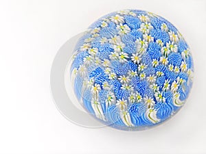 Glass flowers paperweight photo