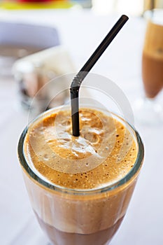 Glass of frappe