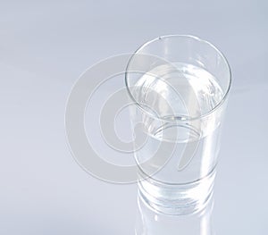 Glass of fresh cold water