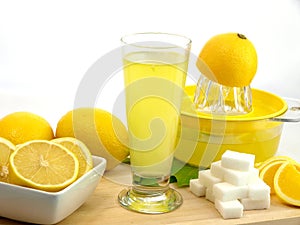 Glass of a fresh lemon juice