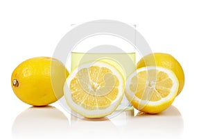 Glass of fresh lemon juice