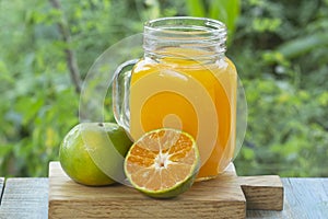 Glass of fresh orange juice