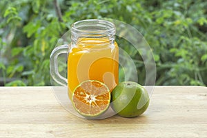 Glass of fresh orange juice