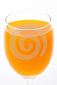 Glass with fresh orange juice