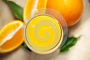 Glass of fresh orange juice