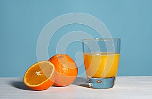 Glass of fresh squeezed orange juice