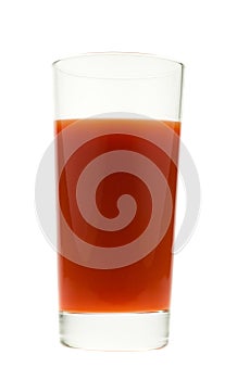 Glass of fresh tomato juice