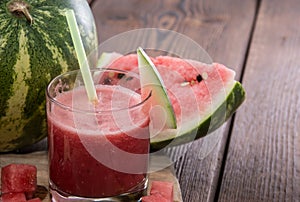 Glass with fresh Watermelon Juice