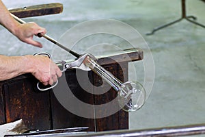 Glass furnace view,Venice,Italy