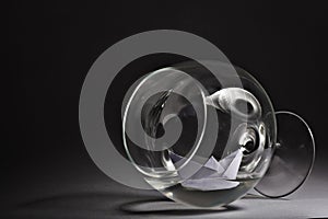 Glass goblet freedom drunkenness