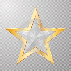 glass gold star