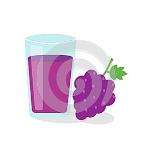 Glass of grape juice