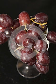 Glass of grapes