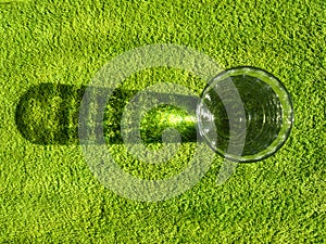 Glass on green