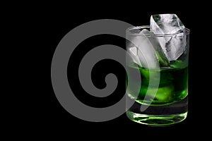 Glass of green drink