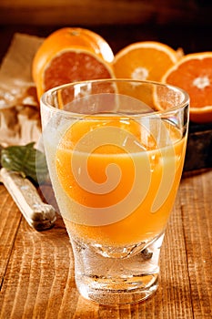 Vaso fresco naranja jugo 