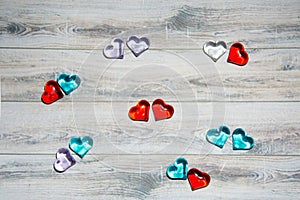 Glass heart for San Valentin, lovers, weddings